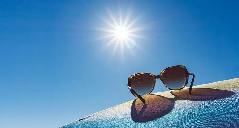 عینک آفتابی محافظت از چشم در برابر اشعه خورشید